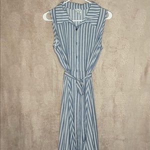 White & Navy blue Dress